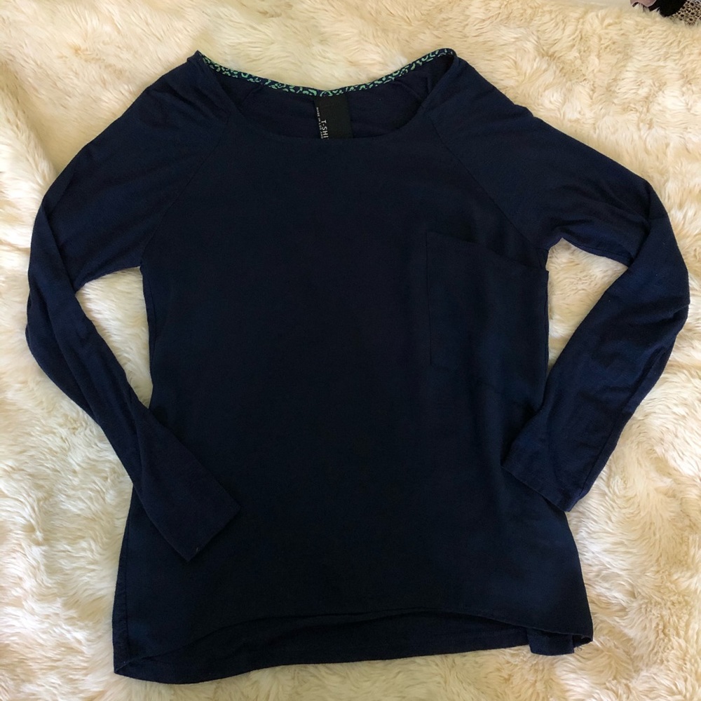 Anthropologie Blue Long Sleeve Top